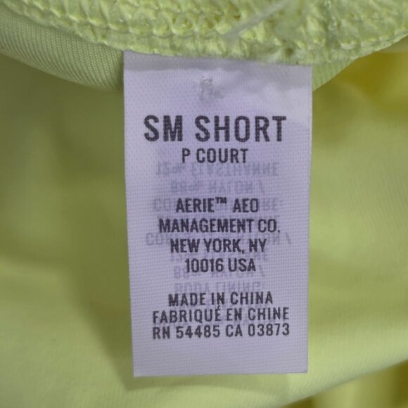 Womens Aerie Chill High Waisted Neon Yellow Leggings Nylon Stretch Size S Short - Picture 4 of 12